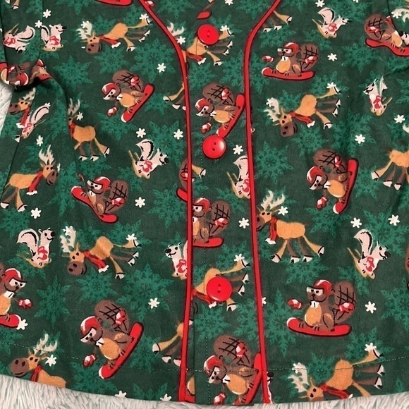 Nwot Kid’s 100% Cotton Flannel 2 Piece Pajama Set. Size 4. - Picture 7 of 9